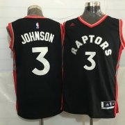 Wholesale Cheap Men's Toronto Raptors #3 James Johnson Black With Red New NBA Rev 30 Swingman Jersey