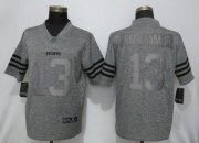 Wholesale Cheap Nike Browns #13 Odell Beckham Jr Gray Men's Stitched NFL Limited Gridiron Gray Jersey