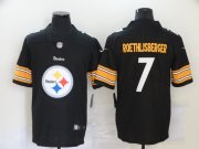Wholesale Cheap Men's Pittsburgh Steelers #7 Ben Roethlisberger Black 2020 Big Logo Vapor Untouchable Stitched NFL Nike Fashion Limited Jersey