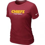Wholesale Cheap Women's Nike Kansas City Chiefs Sideline Legend Authentic Font T-Shirt Red
