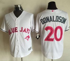 Wholesale Cheap Blue Jays #20 Josh Donaldson White New Cool Base Mother\'s Day Stitched MLB Jersey