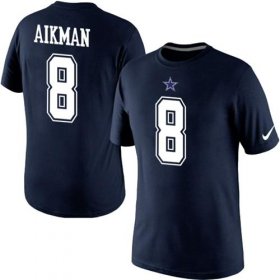 Wholesale Cheap Nike Dallas Cowboys #8 Troy Aikman Pride Name & Number NFL T-Shirt Blue