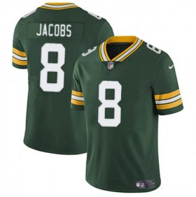 Cheap Men\'s Green Bay Packers #8 Josh Jacobs Green Vapor Limited Football Stitched Jersey