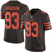 Wholesale Cheap Nike Browns #93 B.J. Goodson Brown Men's Stitched NFL Limited Rush Jersey