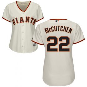 Wholesale Cheap Giants #22 Andrew McCutchen Cream Home Women\'s Stitched MLB Jersey