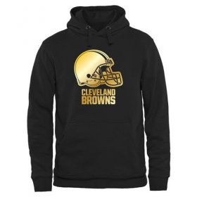 Wholesale Cheap Men\'s Cleveland Browns Pro Line Black Gold Collection Pullover Hoodie