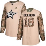 Wholesale Cheap Adidas Stars #18 Jason Dickinson Camo Authentic 2017 Veterans Day Stitched NHL Jersey