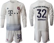 Wholesale Cheap Bayern Munchen #32 Kimmich Away Long Sleeves Soccer Club Jersey