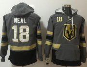 Wholesale Cheap Golden Knights #18 James Neal Grey Name & Number Pullover NHL Hoodie