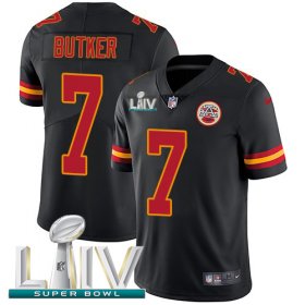 Wholesale Cheap Nike Chiefs #7 Harrison Butker Black Super Bowl LIV 2020 Men\'s Stitched NFL Limited Rush Jersey