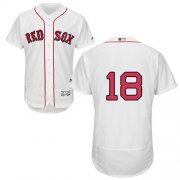 Wholesale Cheap Red Sox #18 Mitch Moreland White Flexbase Authentic Collection Stitched MLB Jersey