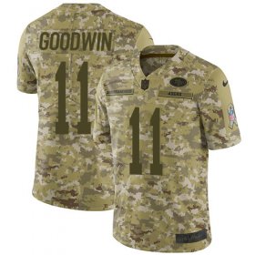 Wholesale Cheap Nike 49ers #11 Marquise Goodwin Camo Men\'s Stitched NFL Limited 2018 Salute To Service Jersey