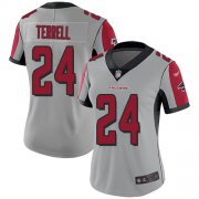 Wholesale Cheap Nike Falcons #24 A.J. Terrell Silver Women's Stitched NFL Limited Inverted Legend Jersey