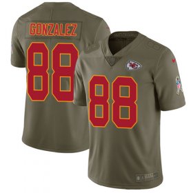 Wholesale Cheap Nike Chiefs #88 Tony Gonzalez Olive Men\'s Stitched NFL Limited 2017 Salute to Service Jersey