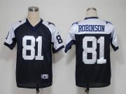 Wholesale Cheap Cowboys #81 Laurent Robinson Blue Thanksgiving Stitched NFL Jersey