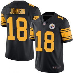 Wholesale Cheap Nike Steelers #18 Diontae Johnson Black Men\'s Stitched NFL Limited Rush Jersey