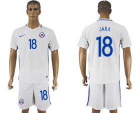 Wholesale Cheap Chile #18 Jara Away Soccer Country Jersey