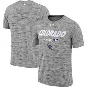 Wholesale Cheap Colorado Rockies Nike Authentic Collection Velocity Team Issue Performance T-Shirt Gray