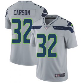 Wholesale Cheap Nike Seahawks #32 Chris Carson Grey Alternate Men\'s Stitched NFL Vapor Untouchable Limited Jersey