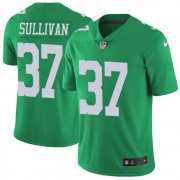 Wholesale Cheap Nike Eagles #37 Tre Sullivan Green Men's Stitched NFL Limited Rush Jersey