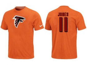 Wholesale Cheap Nike Atlanta Falcons #11 Julio Jones Name & Number NFL T-Shirt Orange
