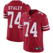 Wholesale Cheap Nike 49ers #74 Joe Staley Red Team Color Men's Stitched NFL Vapor Untouchable Limited Jersey