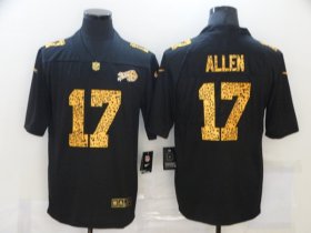 Cheap Men\'s Buffalo Bills #17 Josh Allen 2020 Black Leopard Print Fashion Limited Football Stitched Jersey