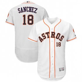 Wholesale Cheap Astros #18 Aaron Sanchez White Flexbase Authentic Collection Stitched MLB Jersey