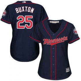 Wholesale Cheap Twins #25 Byron Buxton Navy Blue Alternate Women\'s Stitched MLB Jersey