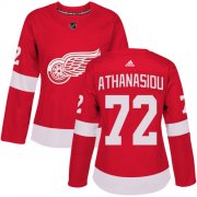 Wholesale Cheap Adidas Red Wings #72 Andreas Athanasiou Red Home Authentic Women's Stitched NHL Jersey