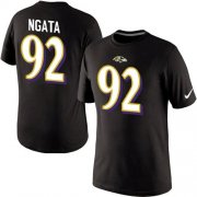 Wholesale Cheap Nike Baltimore Ravens #92 Haloti Ngata Pride Name & Number NFL T-Shirt Black