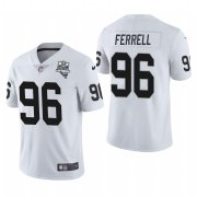 Wholesale Cheap Las Vegas Raiders #96 Clelin Ferrell Men's Nike 2020 Inaugural Season Vapor Limited NFL Jersey White