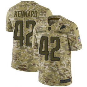 Wholesale Cheap Nike Lions #42 Devon Kennard Camo Men\'s Stitched NFL Limited 2018 Salute To Service Jersey