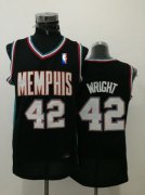 Wholesale Cheap Men's Memphis Grizzlies #42 Lorenzen Wright Black Hardwood Classics Soul Swingman Throwback Jersey