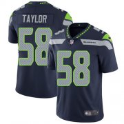 Wholesale Cheap Nike Seahawks #58 Darrell Taylor Steel Blue Team Color Men's Stitched NFL Vapor Untouchable Limited Jersey