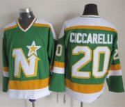 Wholesale Cheap Stars #20 Dino Ciccarelli Stitched Green CCM Throwback NHL Jersey