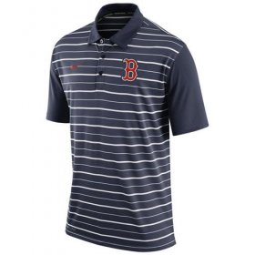 Wholesale Cheap Men\'s Boston Red Sox Nike Navy Dri-FIT Stripe Polo