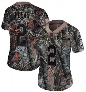 Wholesale Cheap Nike Giants #2 Aldrick Rosas Camo Women\'s Stitched NFL Limited Rush Realtree Jersey