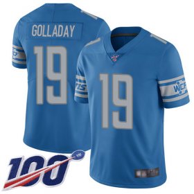 Wholesale Cheap Nike Lions #19 Kenny Golladay Blue Team Color Youth Stitched NFL 100th Season Vapor Limited Jersey