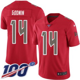 Wholesale Cheap Nike Buccaneers #14 Chris Godwin Red Men\'s Stitched NFL Limited Rush 100th Season Jersey