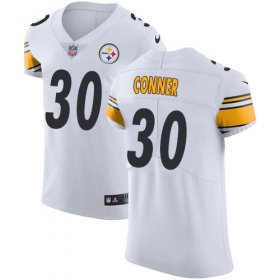 Wholesale Cheap Nike Steelers #30 James Conner White Men\'s Stitched NFL Vapor Untouchable Elite Jersey