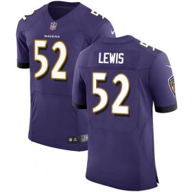Wholesale Cheap Nike Ravens #52 Ray Lewis Purple Team Color Men\'s Stitched NFL Vapor Untouchable Elite Jersey