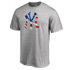 Wholesale Cheap Men\'s New York Yankees Ash Big & Tall Banner Wave T-Shirt