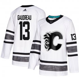 Wholesale Cheap Adidas Flames #13 Johnny Gaudreau White Authentic 2019 All-Star Stitched Youth NHL Jersey