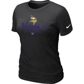 Wholesale Cheap Women\'s Nike Minnesota Vikings Critical Victory NFL T-Shirt Black