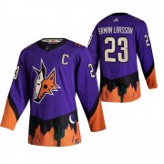 Wholesale Cheap Arizona Coyotes #23 Oliver Ekman-Larsson Purple Men's Adidas 2020-21 Reverse Retro Alternate NHL Jersey