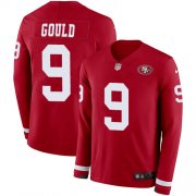 Wholesale Cheap Nike 49ers #9 Robbie Gould Red Team Color Men's Stitched NFL Limited Therma Long Sleeve Jersey