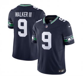 Wholesale Cheap Men\'s Seattle Seahawks #9 Kenneth Walker III 2023 F.U.S.E. Navy Limited Football Stitched Jersey
