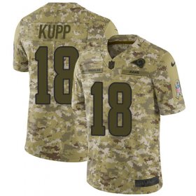 Wholesale Cheap Nike Rams #18 Cooper Kupp Camo Men\'s Stitched NFL Limited 2018 Salute To Service Jersey