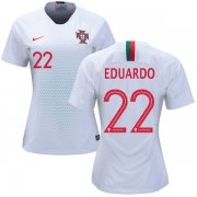 Wholesale Cheap Women's Portugal #22 Eduardo Away Soccer Country Jersey